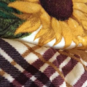 Two fabric fleece blanket. Tied